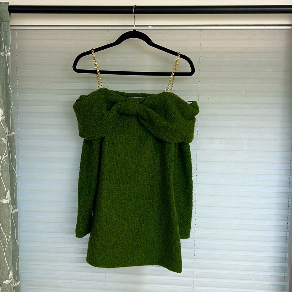 Zara green mini dress